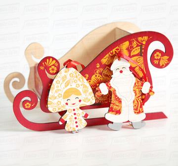Оригинальные подарки  Ёлочные игрушки Дед Мороз и Снегурочка |