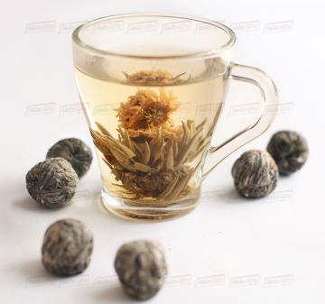   - Связанный чай, 50 гр. Это необычный чай, который связывают вручную исключительно из элитных сортов зеленого чая. Главной загадкой и интригой этого чая является ароматный цветок, который добавляют в этот чай. 